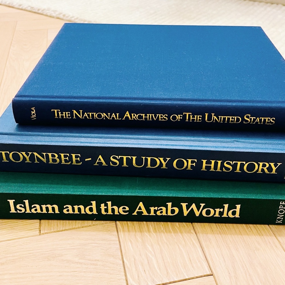 Three large Coffee table books